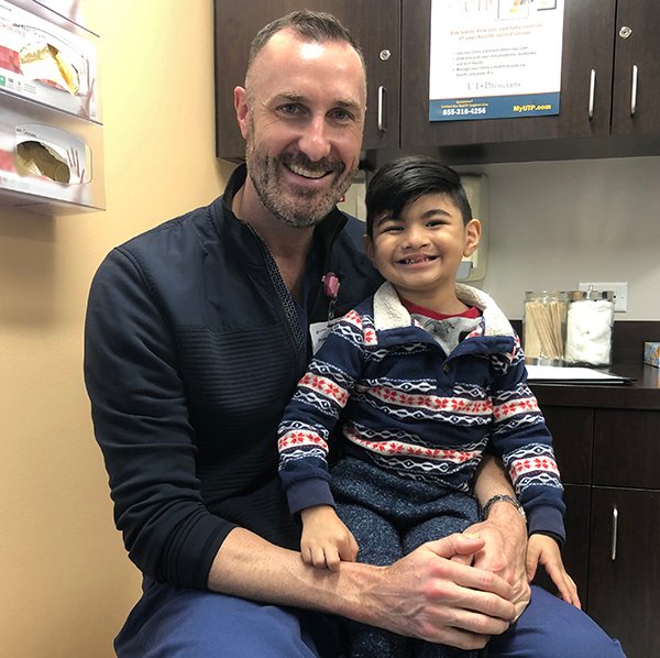 After several surgeries performed by Matthew Greives, MD, Jae can now blow bubbles, eat ramen and smile easily. (Photo courtesy of Matthew Greives, MD)
