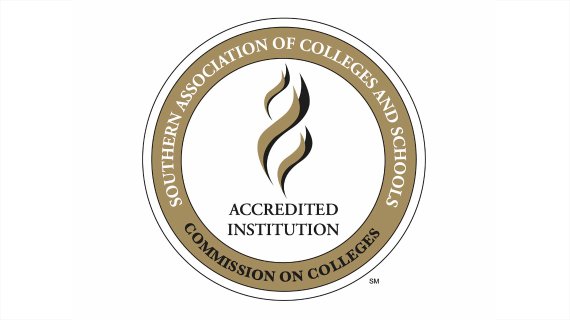 Southern Association of Colleges and Schools, Accredited institution, commission on colleges logo.
