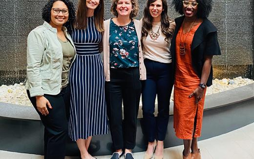 From left to right: Sharice Preston, PhD; Andrea Betts, PhD, MPH; Aubree Shay, PhD, MSW; Caitlin Murphy, PhD, MPH; and Marlyn Allicock, PhD, MPH, from the UTHealth School of Public Health, collaborated on the research. (Photo courtesy of Caitlin Murphy)