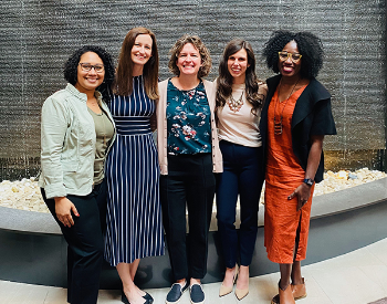 From left to right: Sharice Preston, PhD; Andrea Betts, PhD, MPH; Aubree Shay, PhD, MSW; Caitlin Murphy, PhD, MPH; and Marlyn Allicock, PhD, MPH, from the UTHealth School of Public Health, collaborated on the research. (Photo courtesy of Caitlin Murphy)