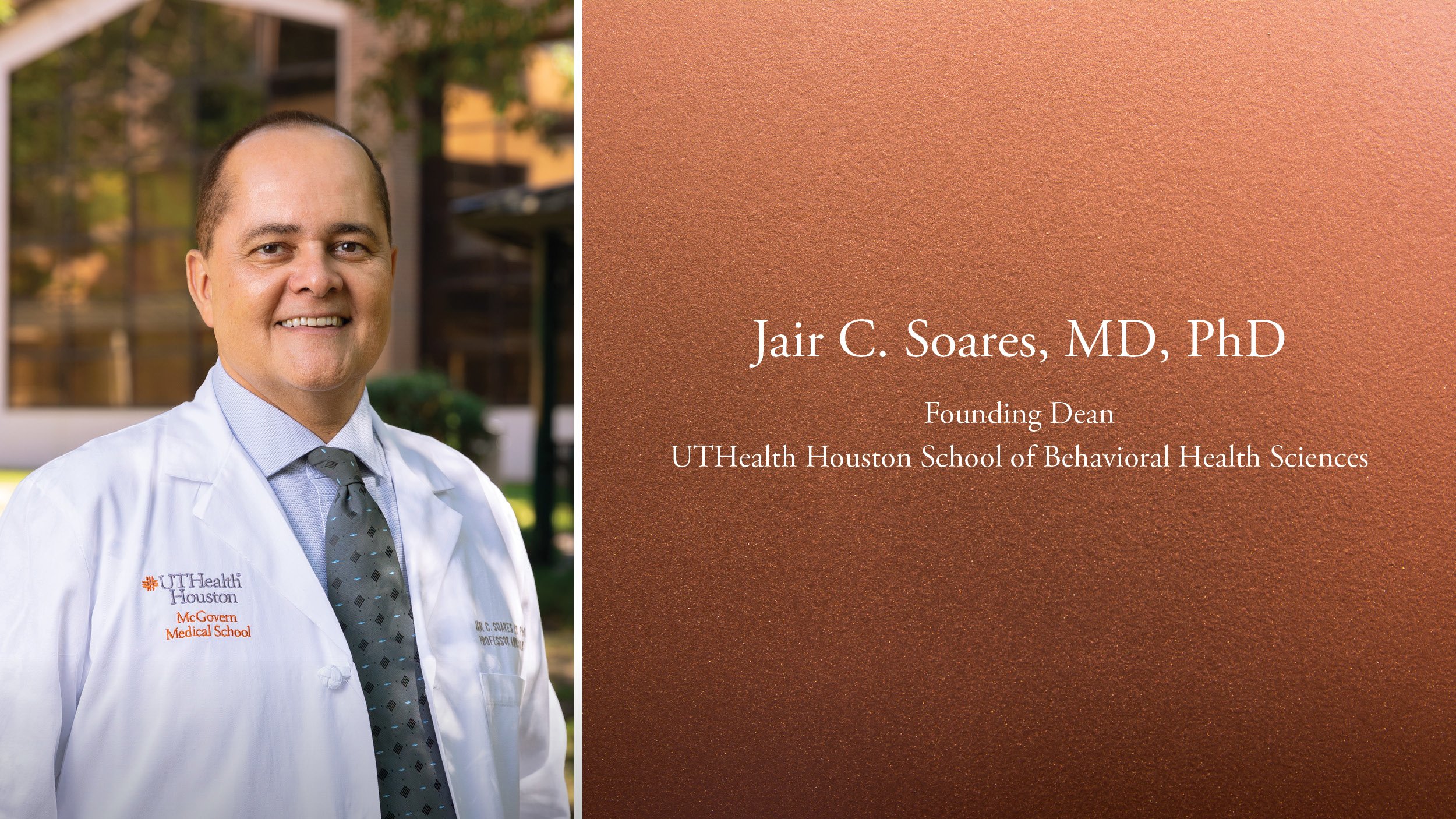 Soares named founding dean of UTHealth Houston School of Behavioral Health Sciences
