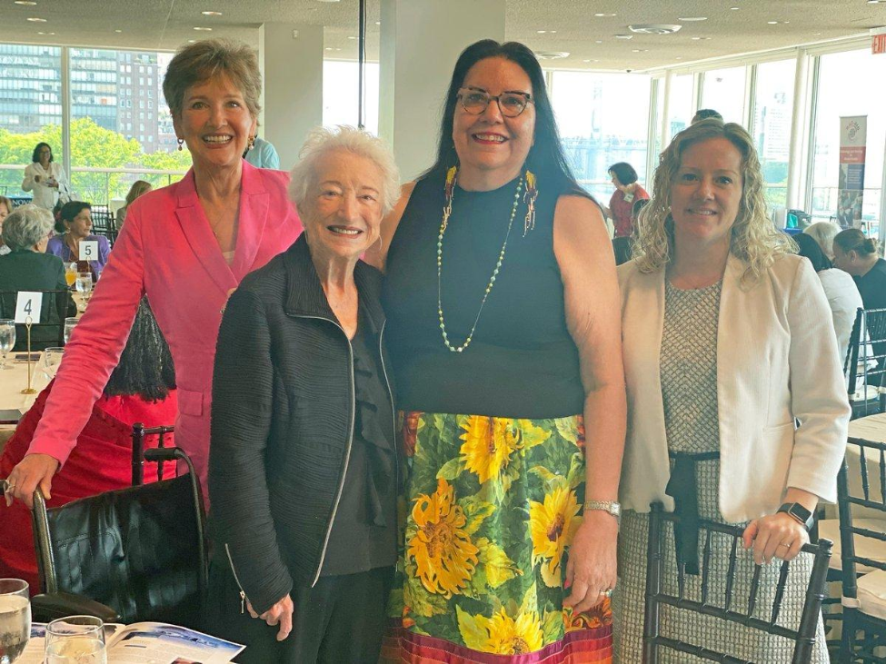 From left to right: Lorraine Frazier, Dean of the Columbia University School of Nursing; Cizik School of Nursing Dean Emerita Patricia Starck; alumna Margaret P. Moss, and Dean Diane Santa Maria. (Photo by UTHealth Houston)