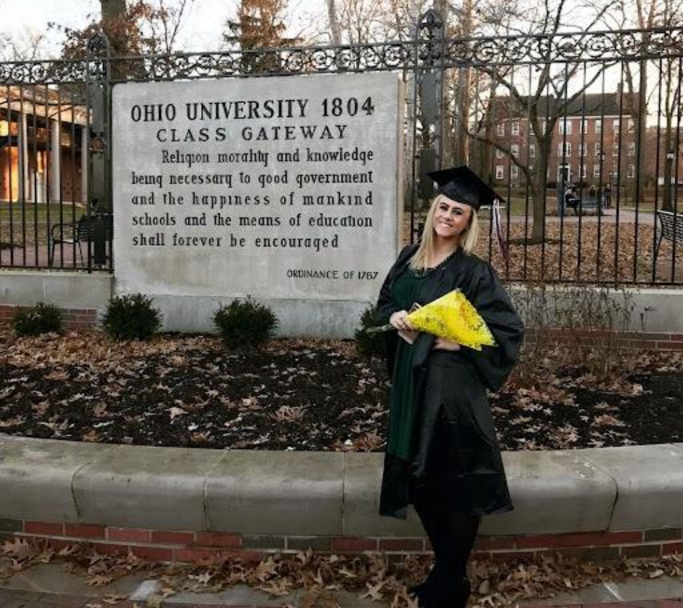Since becoming seizure-free, Lindsay went back to college and graduated from Ohio University before obtaining a master's degree in behavioral sciences. (Photo courtesy of Lindsay Snyder)