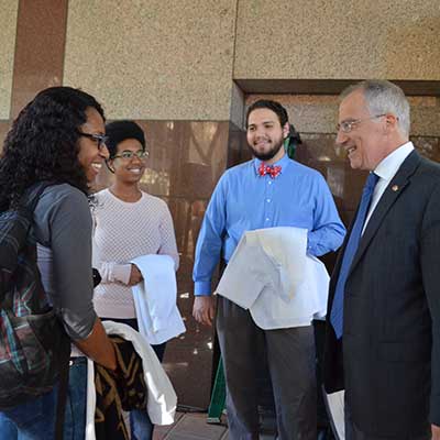 Dr. Colasurdo with Students