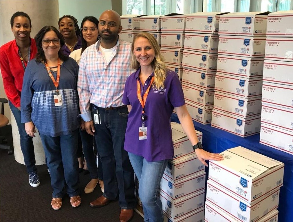 uthealth employees shipping care packages