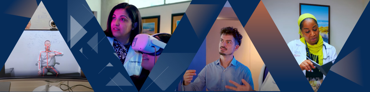 UTHealth Houston Stroke Institute Join a Research Study with a collage of UTHealth Houston Employees conducting Research